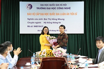 Lễ bảo vệ luận án Tiến sĩ chuyên ngành Hệ thống thông tin của Nghiên cứu sinh Bùi Thị Hồng Nhung