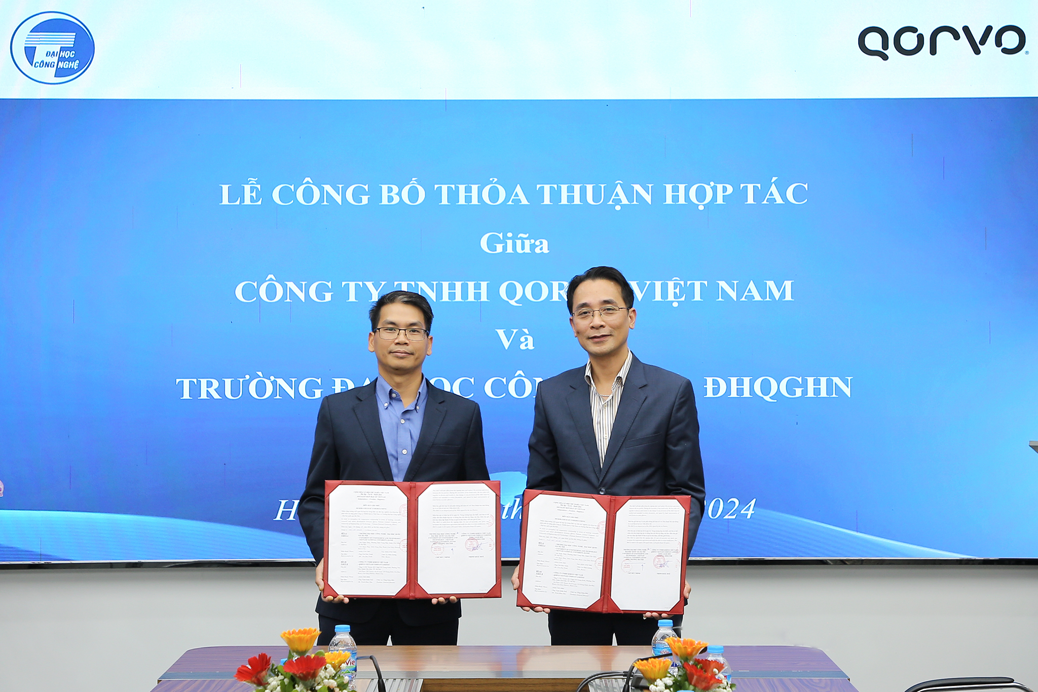 Lễ công bố thỏa thuận hợp tác giữa Trường Đại học Công nghệ và Công ty TNHH Qorvo Việt Nam