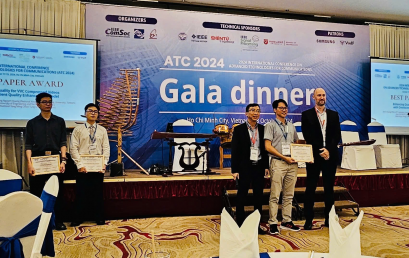 Giải thưởng Best paper award tại Hội nghị quốc tế về các Công nghệ Truyền thông tiên tiến (ATC – 2024) thuộc về nhóm nghiên cứu của Trường ĐH Công nghệ kết hợp ĐH Quốc gia Yang Ming Chiao Tung, Đài Loan