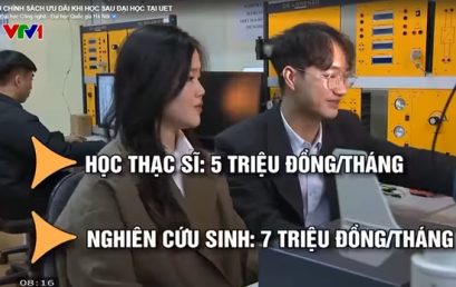 [VTV1] Trường Đại học Công nghệ: Nhiều chính sách ưu đãi đối với học viên cao học và nghiên cứu sinh